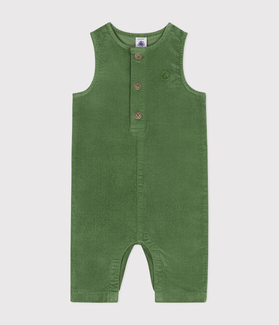 Combinaison en velours bébé vert PALMERAIE
