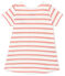 Robe manches courtes rayée bébé fille blanc MARSHMALLOW/rose JOLI BRILLANT