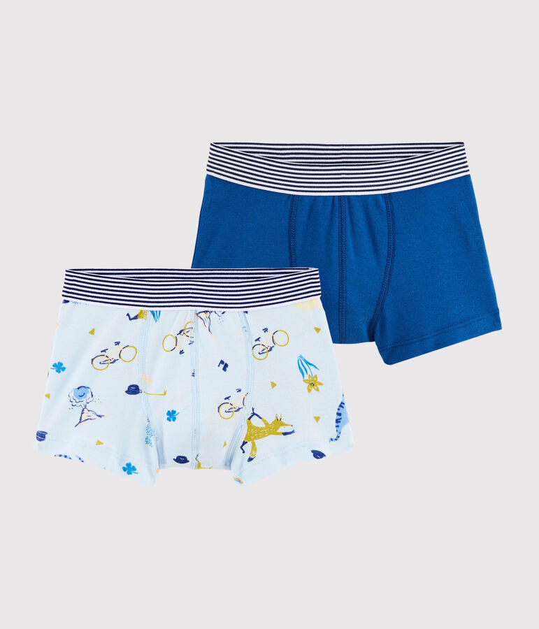 Set van 2 boxershorts voor jongens met dieren en yoga multicouleur