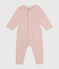 Babysetje van fleece met cardigan en broek roze SALINE