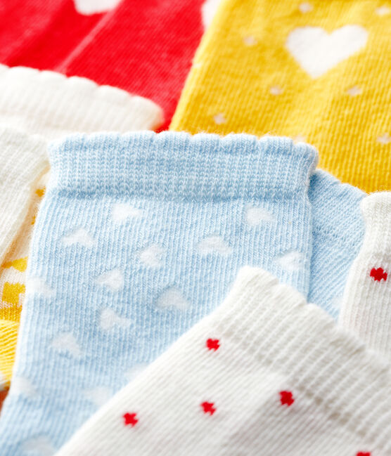 Set van 5 paar sokken met motiefje voor baby meisje variante 1