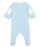 Dors-bien bébé garçon en velours de coton uni bleu FRAICHEUR