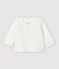 Cardigan blanc à étoiles bébé en tubique matelassé en coton biologique blanc MARSHMALLOW