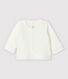 Cardigan blanc à étoiles bébé en tubique matelassé en coton biologique