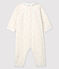 Dors-bien sans pieds à pois bébé fille en coton biologique blanc MARSHMALLOW/blanc MULTICO