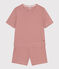Pyjama short et tee-shirt en coton rayé femme FAMEUX/ MARSHMALLOW