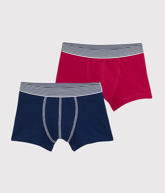 Lot de 2 boxers  petit garçon en coton biologique et elasthanne variante 1