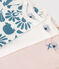 Set van 3 katoenen body's met lange mouwen met bloemenprint variante 1