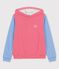 Sweatshirt à capuche en coton BIO Femme rouge PEPS/blanc MARSHMALLOW
