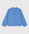 Blouse unie en gaze de coton enfant fille bleu EDNA