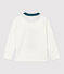 Katoenen jongens t-shirt met lange mouwen wit MARSHMALLOW 1