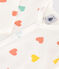 Pyjama bébé en coton cœurs blanc MARSHMALLOW/blanc MULTICO