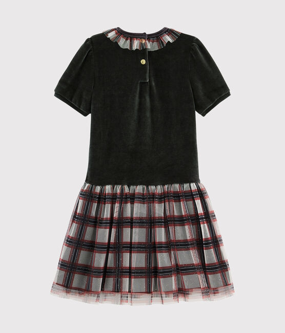 Robes manches courtes enfant fille noir NOIR/blanc MULTICO