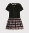 Robes manches courtes enfant fille noir NOIR/blanc MULTICO