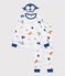 Pyjama déguisement enfant en coton imprimé chiens blanc MARSHMALLOW/blanc MULTICO