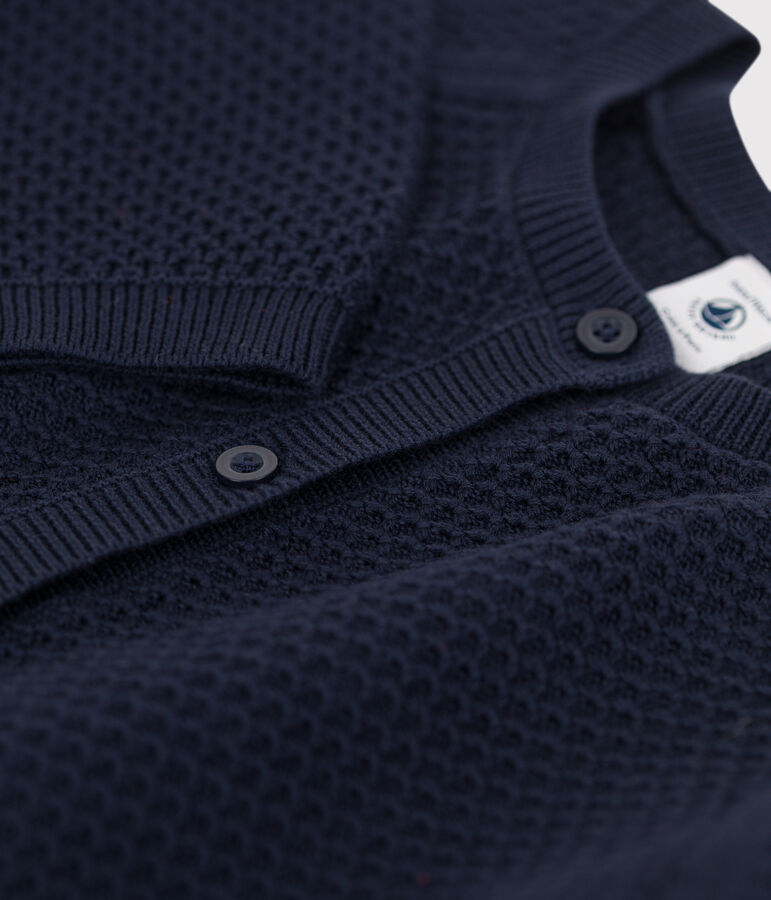 Cardigan en coton enfant fille bleu