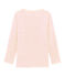 Tee-shirt manches longues enfant en laine et coton rose CHARME/blanc MARSHMALLOW
