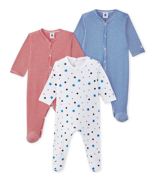 Lot de 3 dors bien b&eacute;b&eacute; gar&ccedil;on blanc