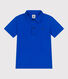 Polo enfant en coton à manches courtes uni