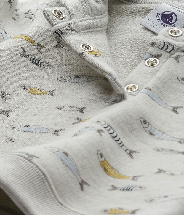 Sweat shirt &agrave; capuche b&eacute;b&eacute; gar&ccedil;on gris/multicouleur