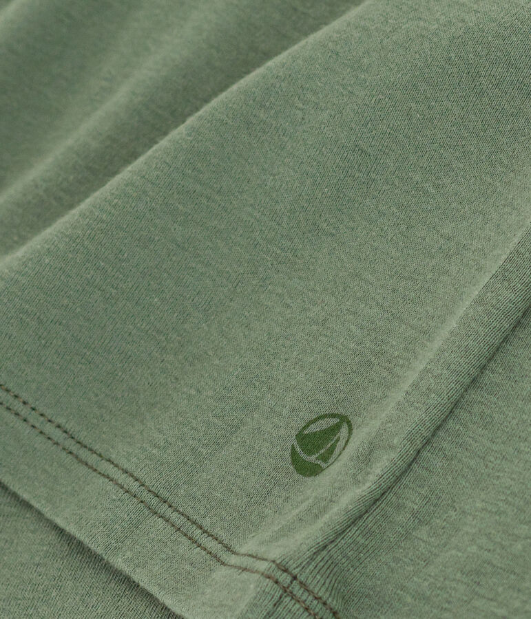 L'ICONIQUE, dames-T-shirt met ronde hals in katoen groen CROCO