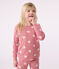 Katoenen pyjama met hartmotiefje voor kinderen roze ROSEWOOD/ MARSHMALLOW