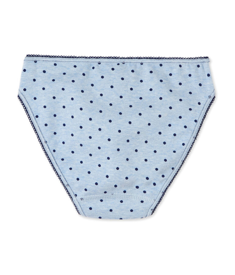 Culotte ado fille &agrave; pois blauw/blauw
