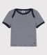 Tee-shirt manches courtes rayé milleraies en coton bio bébé