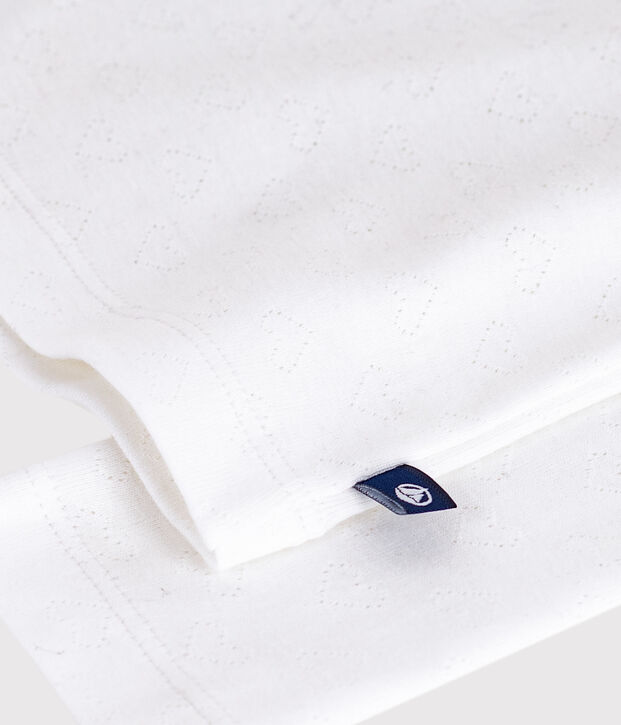 Coltruitje voor kinderen met print in opgewerkte katoen wit