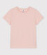 DE STRAIGHT-FIT, T-shirt voor dames met ronde hals in biokatoen