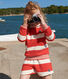 Sweatshirt enfant mixte en coton à rayures