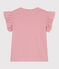 Teeshirt enfant en coton manches courtes uni rose CHARME