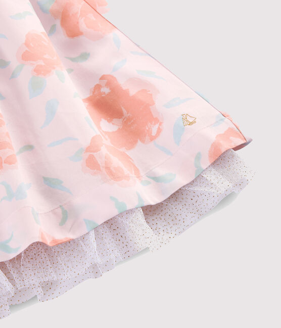 Feestelijke jurk voor meisjes roze VIENNE/wit MULTICO