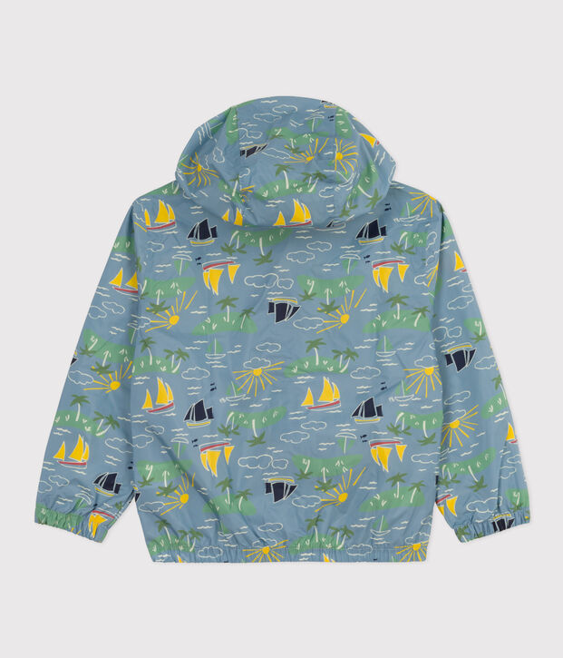 Coupe-vent, mati&egrave;re recycl&eacute;e enfant fille/gar&ccedil;on bleu/multicouleur