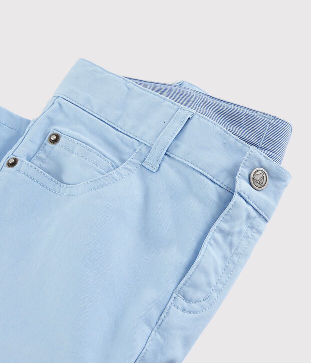 Twill broek voor jongens blauw