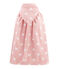 Cape de bain bébé en éponge rose CHARME/blanc MARSHMALLOW