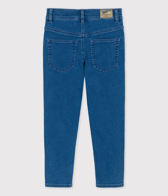 Broek in verantwoord denim voor jongens, regular fit blauw BLEU DELAVE