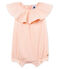 Combicourt rayé bébé fille blanc MARSHMALLOW/rose ROSAKO
