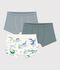 Setje met katoenen boxershorts met omhulde tailleband met drakenprint multicouleur