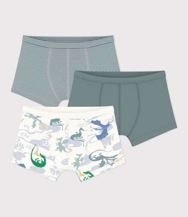 Setje met katoenen boxershorts met omhulde tailleband met drakenprint multicouleur