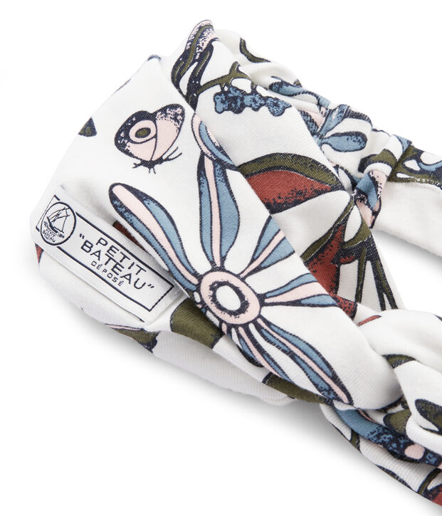 Bandeau femme blanc/multicouleur