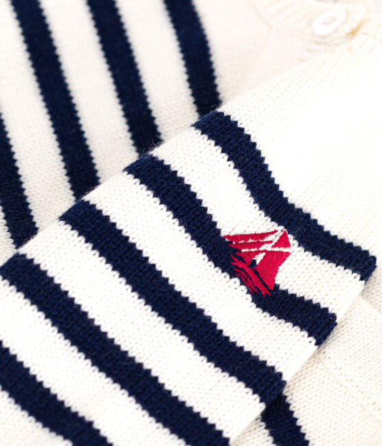 Tweedelig gebreid setje met marinestrepen blauw MARSHMALLOW/ SOIR