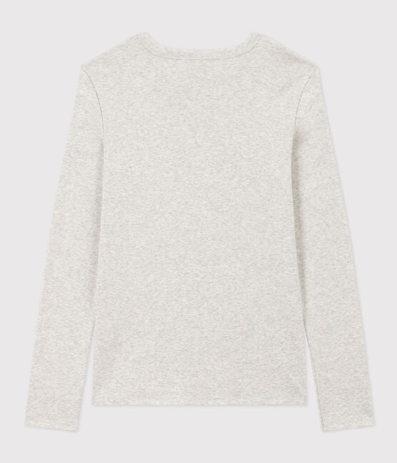 Tee-shirt L'ICONIQUE col rond en coton Femme gris BELUGA CHINE