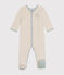 Babypyjama van velours beige MONTELIMAR CHINE