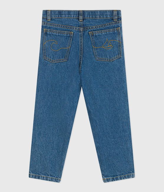 Kinderbroek van denim blauw DENIM MOYEN