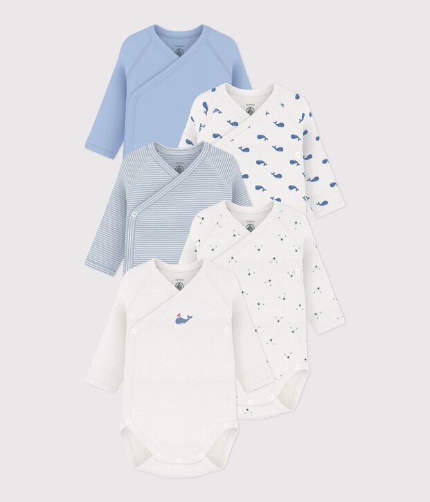 Set van katoenen babyrompertjes met lange mouwen en print multicouleur