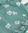 Maillot de bain bébé une pièce à volants, imprimé fleuri bleu PAUL/blanc MARSHMALLOW