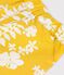 Short met Hawaiiprint van popeline voor baby's geel ORGE/wit MARSHMALLOW