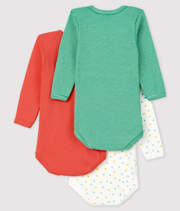 Set van 3 rompertjes met lange mouwen voor baby jongen multicouleur