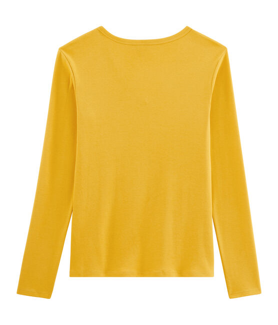 Iconisch dames T-shirt met lange mouwen geel BOUDOR